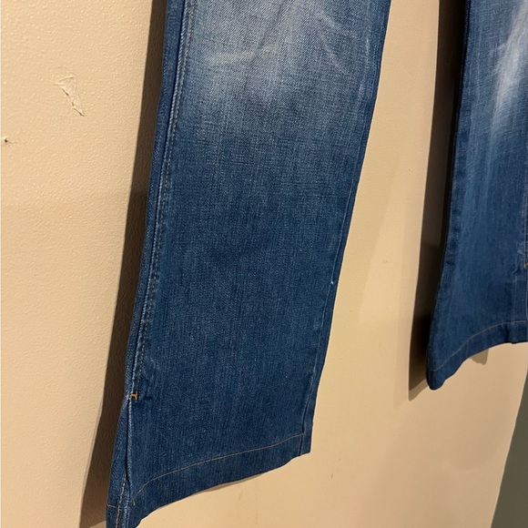 Seven For All Mankind VGT Flared Denim Jeans Size 27 Made In USA No Back Pockets - Picture 2 of 8